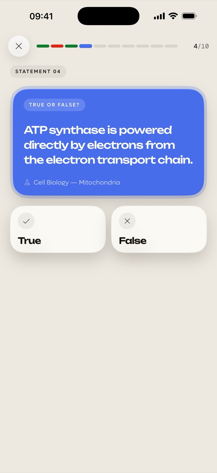 A true or false statement about ATP synthase
